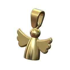 Tiny guardian angel wing peg doll pendant and charm