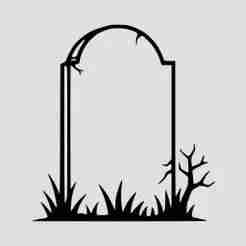 Tombstone Line Art Wall Art
