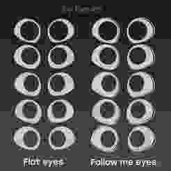 Toony Fursuit Eyes set - 10 Versions (Flat & Follow-Me)