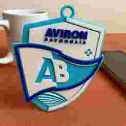 Top 14  Aviron Bayonnais keychain badge color printable and renderable