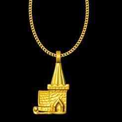 tower house pendant charm