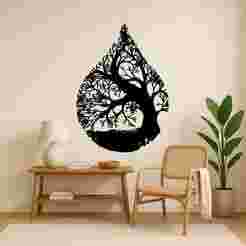 Tree Water Drop - Wall Art Onecolor