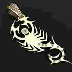 Tribal Flame Diamond Pendant