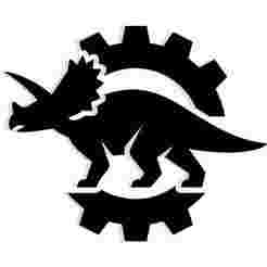 Triceratops walking inside a gear 1 - 2D/3D Wall Art STL+SVG For CNC Router, Plasma, Waterjet, Laser & 3D Printer