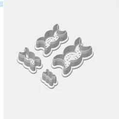 Triple Moon V01-01 Stars Stamp w/Cutter Set