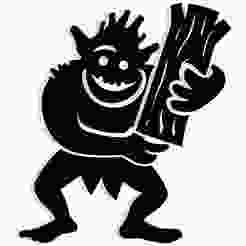 troll holding a tree trunk as a weapon 3 - 2D/3D Wall Art STL+SVG For CNC Router, Plasma, Waterjet, Laser & 3D Printer