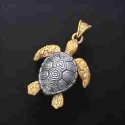 Turtle Pendant v2 3D print model