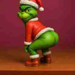 Twerk Grinch Statue - Comedy Christmas 3D Model STL