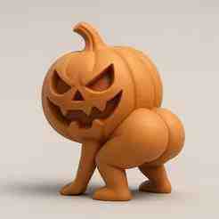 Twerking Pumpkin STL – Funny Halloween Figurine for 3D Printing