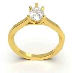 Twist Solitaire Ring