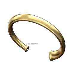 Twisted oval section cuff bracelet size M 3D print model