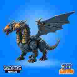 Two-Headed Mecha Dragon Zoids Style