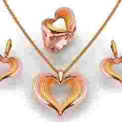 Two-tone heart-shaped mini set
