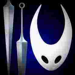 ULTIMATE SILKSONG HORNET COSPLAY PACK mask and needle sword life size - Hollow Knight Fan Art