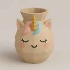 Unicorn Vase 3D Model | Cute Fantasy Flower Pot for 3D Printing