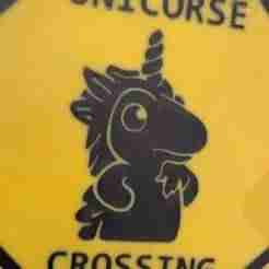 Unicorse Crossing Sign – Funny Bluey Inspired Horse Crossing Parody