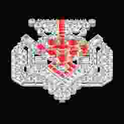 Unique Art Deco Diamond Brooch