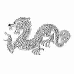 Unique Dragon Vintage Brooch
