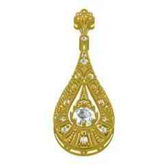 Unique Drop Shaped Art Deco Pendant