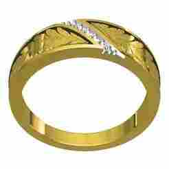 Unique Floral Pattern Mens Engagement Ring