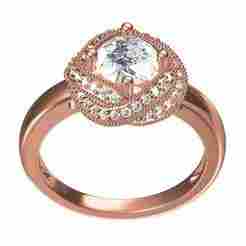 Unique Infinity Diamond Halo Engagement Ring