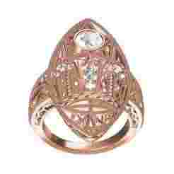 Unique Marquise Shaped Filigree Engagement Ring