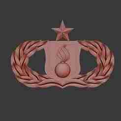 US Air Force Munitions Badge Senior 3d relief .stl file