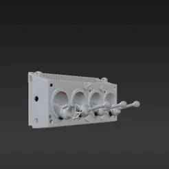 V8 Engine Block Wall Mount with 4 Hooks