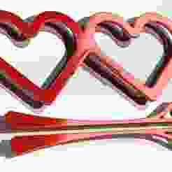 Valentine's glasses. Heart glasses.