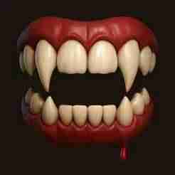 Vampire Fangs Dental Model with Articulator – Halloween Display