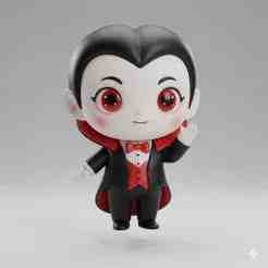 vampire with cape kawaii cute chibi