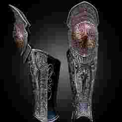 VARGRAM THE RAGING WOLF GREAVES AND KNEE PLATES life size cosplay armor - Elden Ring Fan Art
