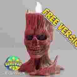 Vecna Skull - Dice & Candle Holder - FREE 3D Print STL/3MF