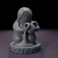 Vela de Acuario Chibi – Modelo 3D para impresión