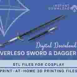 VERSO Verleso Sword & Dagger STL FILES [Expedition 33] | Cosplay Prop | 3D Print Files | Instant Download