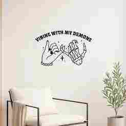 Vibing With Demons - Wall Art Multicolor