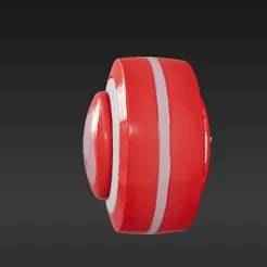 Vibranium-Style Circular Emblem Charm - Durable Glossy Heroic Keychain for 3D Printing