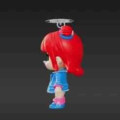 Vibrant K-Pop Chibi Idol Keychain 3D Print Model - Stylized Performer Miniature Figure