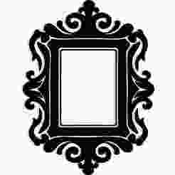 Victorian mirror with curled decorative frame 1 - 2D/3D Wall Art STL+SVG For CNC Router, Plasma, Waterjet, Laser & 3D Printer