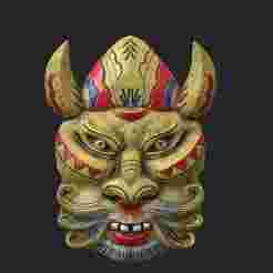 Vietnamese Traditional Mask 3D file STL 03
