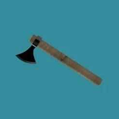 Viking Axe V1 For Cosplay - Small Head (Throwing Axe or Hand Axe)