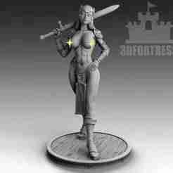 Viking girl with a sword