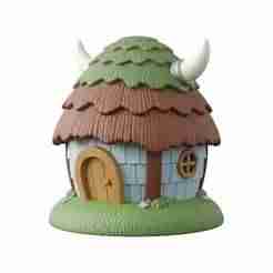 viking horned house