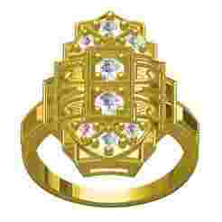 Vintage Art Deco Style Signet Ring