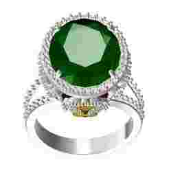 Vintage Style Oval Stone Split Shank Ring