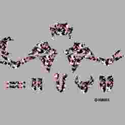 VINYL DESIGN FOR: XT 660R, XT 660R CAMOUFLAGE PINK BLACKS GREY AND WHITE YAMAHA Custom, Sticker, Fairings