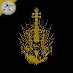 Violin - Silhouette - 2D Wall Art Decor