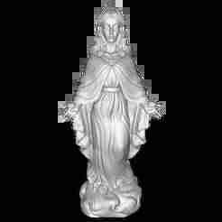 Virgin Mary (Our Lady of Grace) – 3D Printable Statue on Clouds | STL