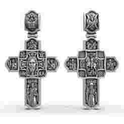 Vladimirskiy Orthodox Cross with Jesus and Saints High Jewelry