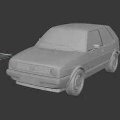 Volkswagen Golf Mk2 1983 - Complete 3D Model (Printable)